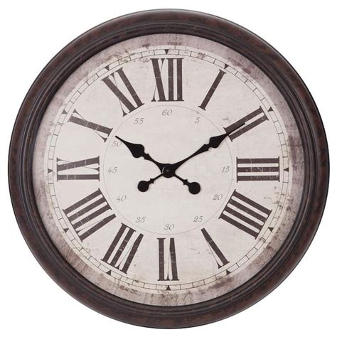 Patton 30-in Antique Bronze Baldaud Roman Numeral Wall Clock in the ...