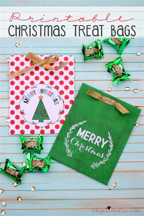 Printable Christmas Treat Bags - The Girl Creative