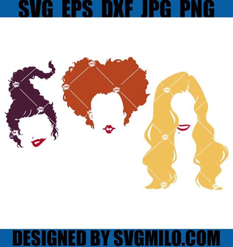 Sanderson Sisters SVG, Mary Sarah Winifred SVG, Sanderson Sisters Hair SVG | SVG milo | Reviews ...