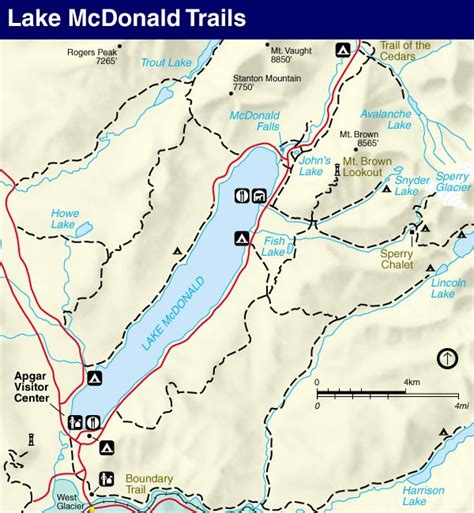 Glacier National Park: Lake McDonald Map