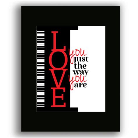 Song Lyrics Art Poster - I Love You Just the Way You Are by Billy Joel