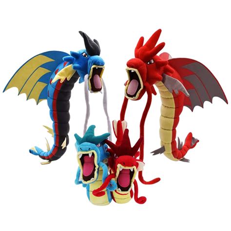 55cm Anime Mega Gyarados Plush Toy Red Blue Gyarados Dragon Soft ...