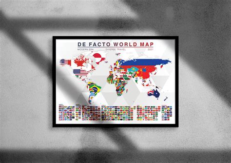 De Facto World Map Map Print | Etsy