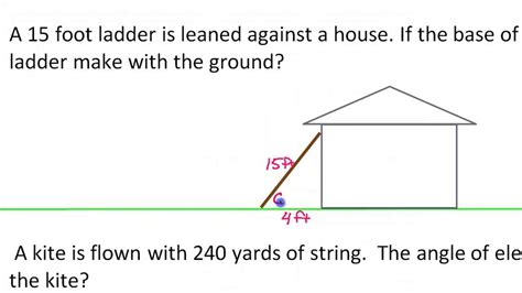 Trigonometry Word Problems Worksheet Answers - Abhayjere.com