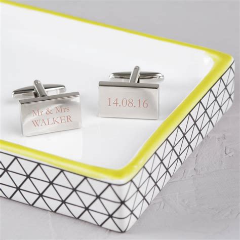 Personalised Engraved Wedding Cufflinks By Twenty-Seven