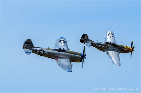 Flying Heritage Collection Fly Day: P-47D Thunderbolt and P-51D Mustang