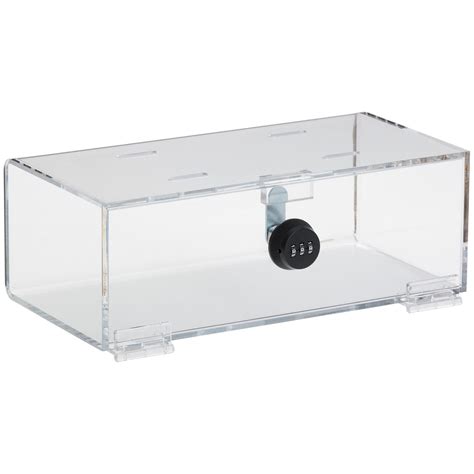 OmniMed 183005 Clear Acrylic Refrigerator Lock Box with Combination Lock