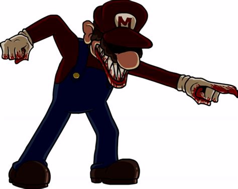 Mario Exe Super Horror Mario Sticker - Mario EXE Super Horror Mario Down Pose - Discover & Share ...