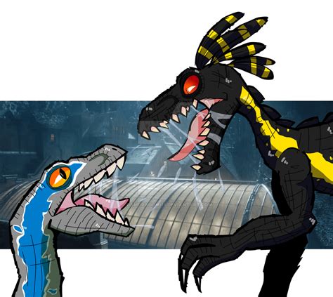 Blue vs Indoraptor by DamDragon115 on DeviantArt