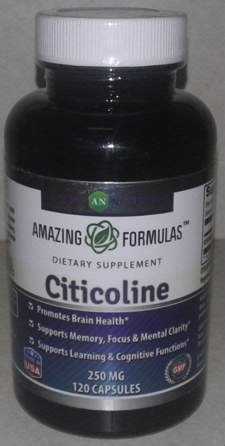 Citicoline 250mg. 120 Capsules Memory Booster Citicoline [ Nutrition ...