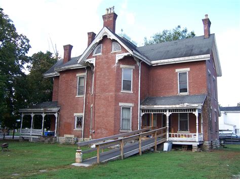 Side view of THE BRADFORD HOUSE, Falmouth, KY -built by Henry Bullock in 1892 for $8,000. It was ...