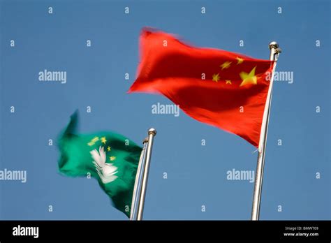 Macau and China flags , Macau Stock Photo - Alamy