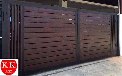 Door Gate Aluminium I Aluminium GateI Wood Grain I Sabah I Malaysia I Indonesia I Phillippine