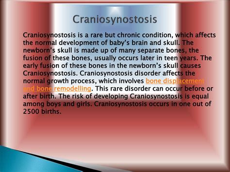 PPT - Craniosynostosis: Types, Causes, Symptoms, Diagnosis and Treatment PowerPoint Presentation ...