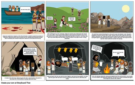 The Legendary Myth of Odysseus / Comic Book Storyboard