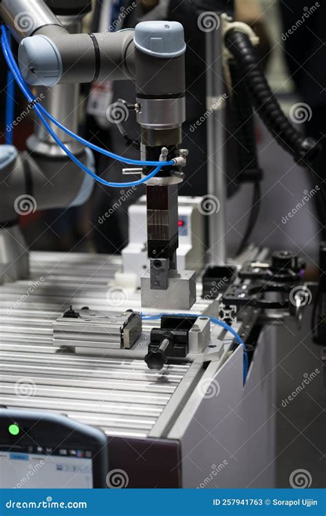 Robot Programming Arm in Automation System Stock Image - Image of line ...