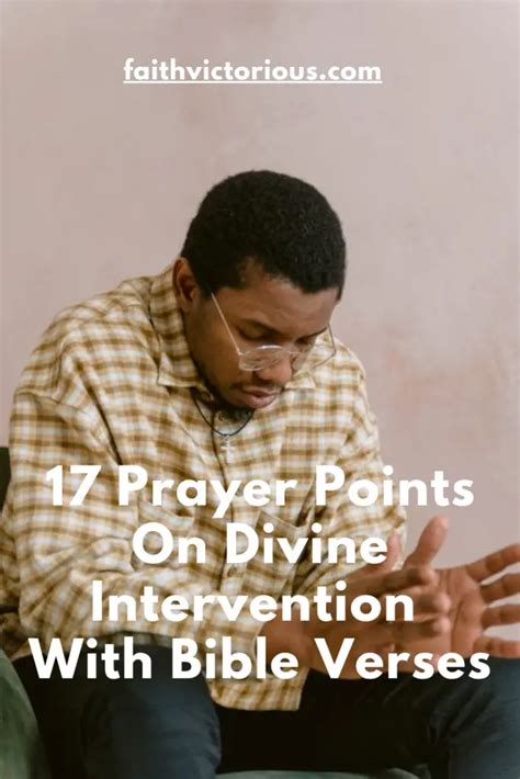 17 Prayer Points On Divine Intervention With Bible Verses - Faith ...