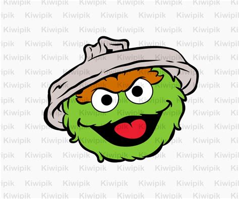 Sesame Street Oscar The Grouch Head Svg Oscar The Grouch Face Svg ...