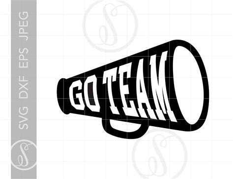 Go Team Megaphone SVG Cheerleader Megaphone Clipart - Etsy Australia