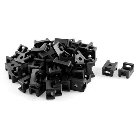 60 Pcs Black Plastic Cable Tie Wrap Base Saddle Mounts - Walmart.com