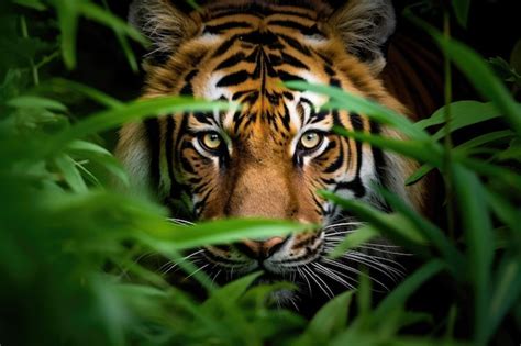 Premium AI Image | a tiger in the grass