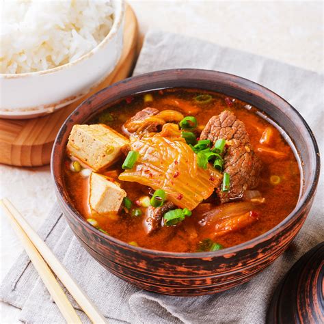 Spicy Kimchi Jjigae Stew Recipe