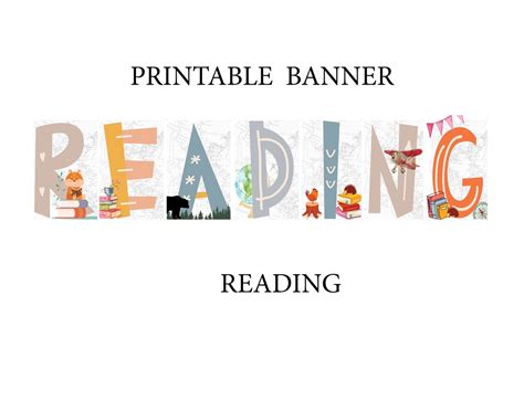 Reading Printable Banner Classroom Reading Nook Classroom - Etsy