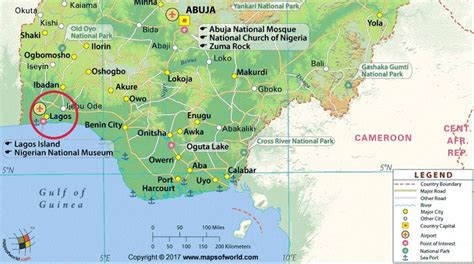 Cities in Nigeria, Nigeria Map with Cities | Map of nigeria, Nigeria, City