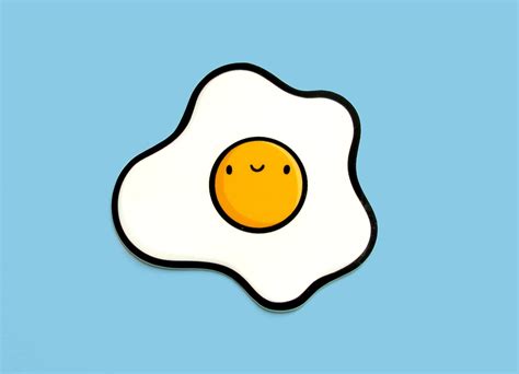 Egg Sticker Vinyl Sticker Waterproof Sticker Kawaii - Etsy