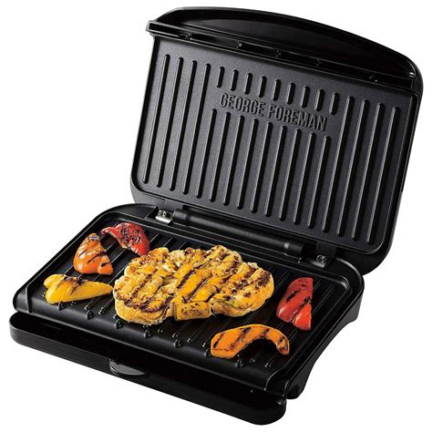 George Foreman Medium Fit Grill – Versatile Griddle, Hot Plate and Toastie Machine in Black ...