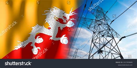 Bhutan Country Flag Electricity Pylons 3d Stock Illustration 2217959849 | Shutterstock