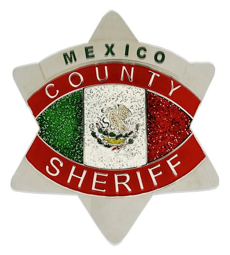 COOK COUNTY SHERIFF PIE PLATE STAR BADGE: Mexican - Chicago Cop Shop