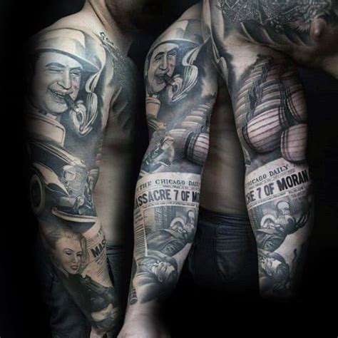 50 Al Capone Tattoos For Men - Gangster Design Ideas