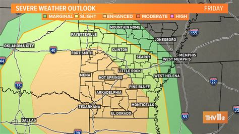 TIMELINE | What central Arkansas can expect with severe weather Friday through Saturday | thv11.com