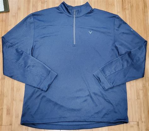 Callaway Weather Series Long Sleeve 1/4 Zip Blue Pull… - Gem