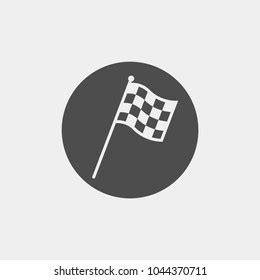 Racing Flag Flat Vector Icon Stock Vector (Royalty Free) 1044370711 | Shutterstock