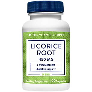 Licorice Root 450 MG (100 Capsules) at the Vitamin Shoppe