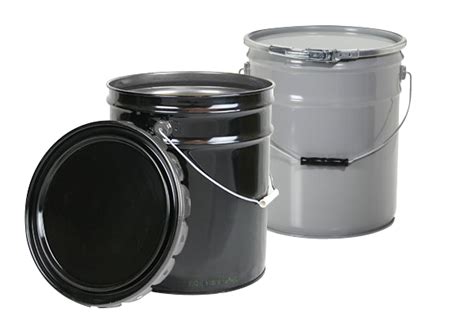 5 Gallon Steel Pail | Metal Pail With Lid | Lug Covers