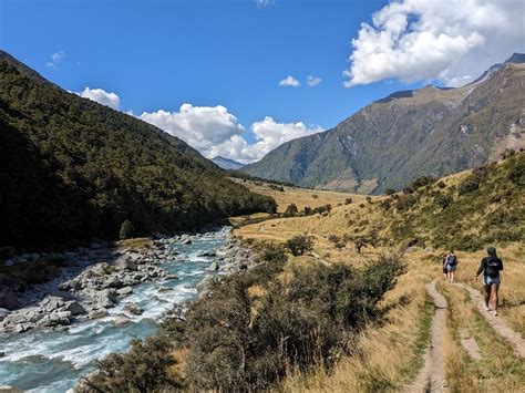 Free picture: Hiker hiking in mountains by creek riverbank at summer day