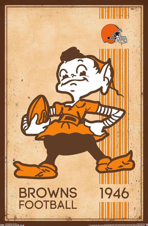 NFL Cleveland Browns - Retro Logo 14 Poster - Walmart.com - Walmart.com