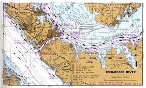 Tennessee River Navigation Charts of Kentucky Lake & Lake Barkley