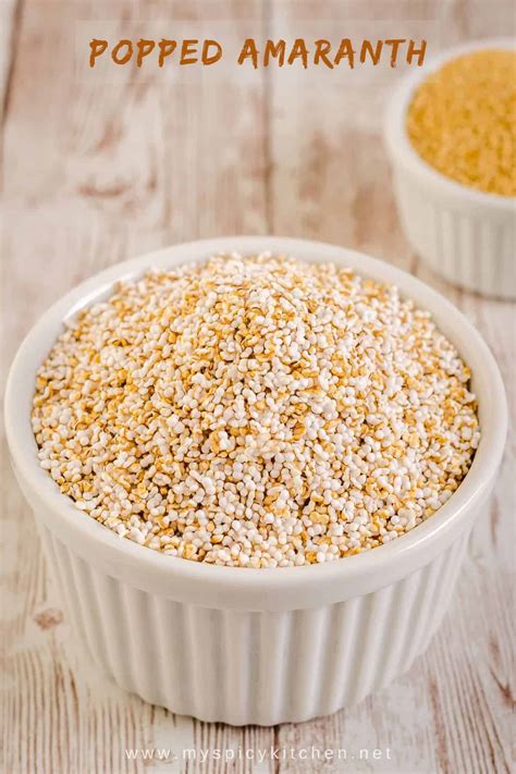 Amaranth Popcorn - Popped Amaranth Recipe - MySpicyKitchen