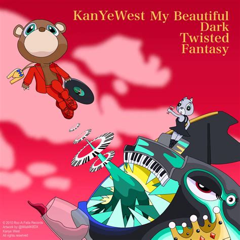 My Beautiful Dark Twisted Fantasy (mbdtf) x Graduation album cover crossover : r/Kanye