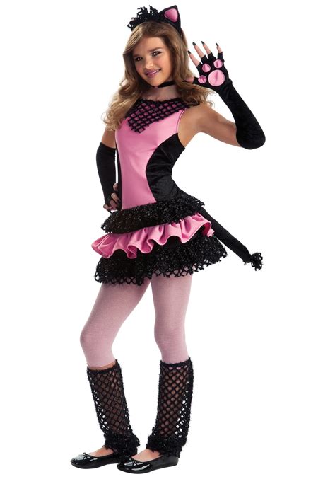 Girls Tween Black Kitty Costume - Girls Animal Costumes | Tween ...