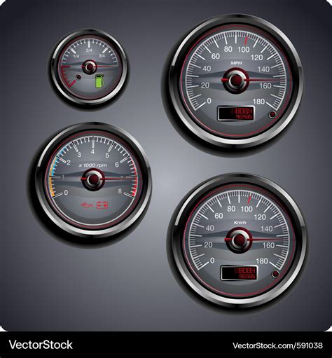 Car gauges Royalty Free Vector Image - VectorStock