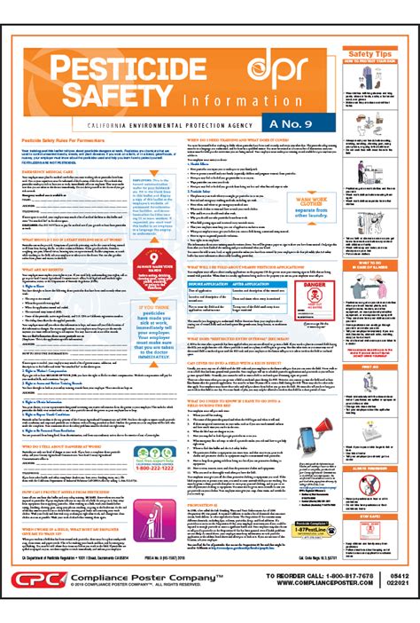 California Pesticide Safety Posters - Available in English and Spanish