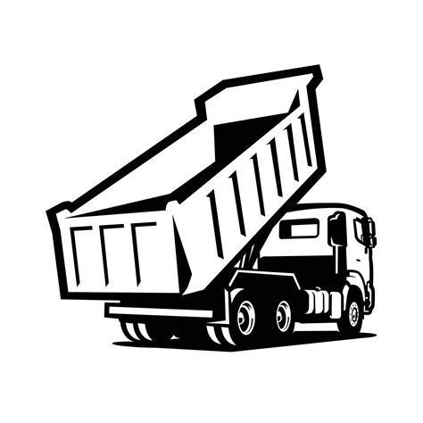 Dump truck silhouette vector isolated 16074071 Vector Art at Vecteezy