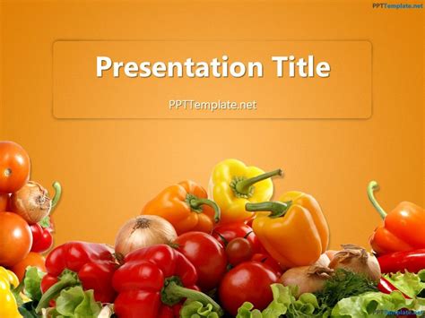 Free Various Vegetables PPT Template