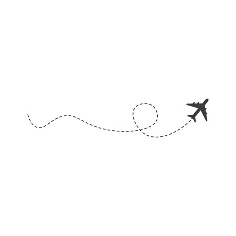 Dashed Line Airplane Route 9410678 PNG