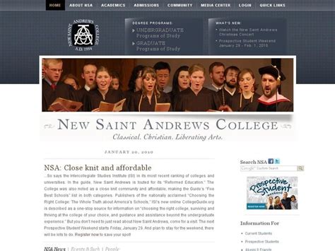 New Saint Andrews College | Andrew college, New saints, College